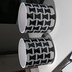 NWOT - MOLTENI & C BLACK AND WHITE CERAMIC CONTAINERS